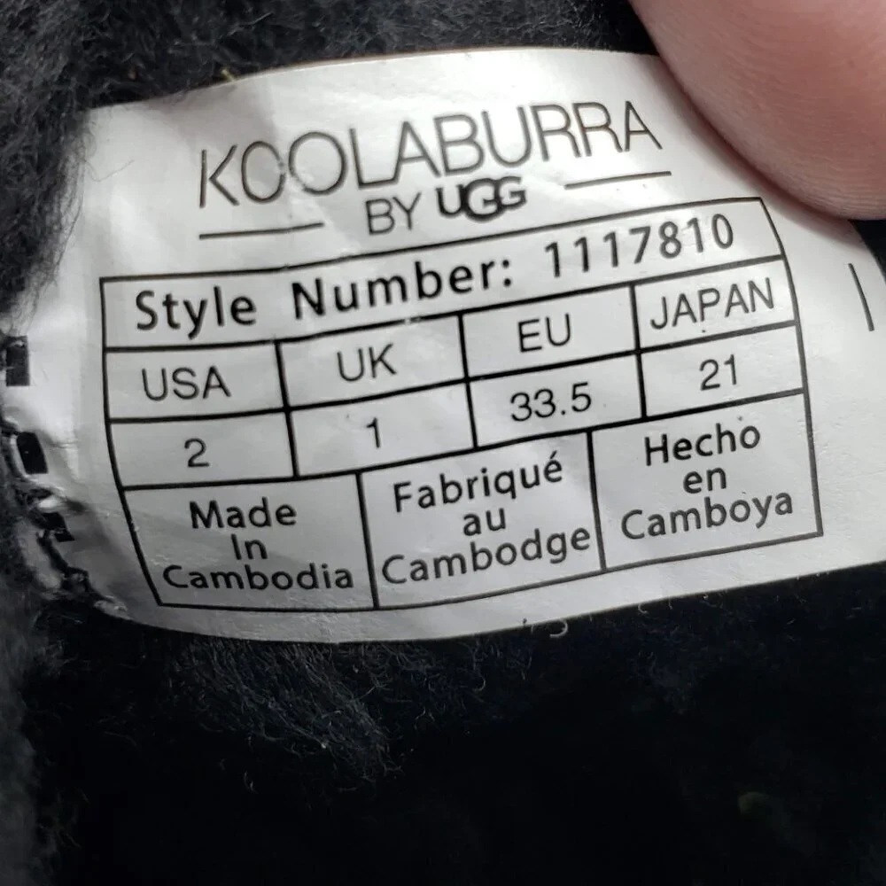Koolaburra by UGG 1117810 Victoria Mini Ankle Boot Suede Black Youth 2 side bows